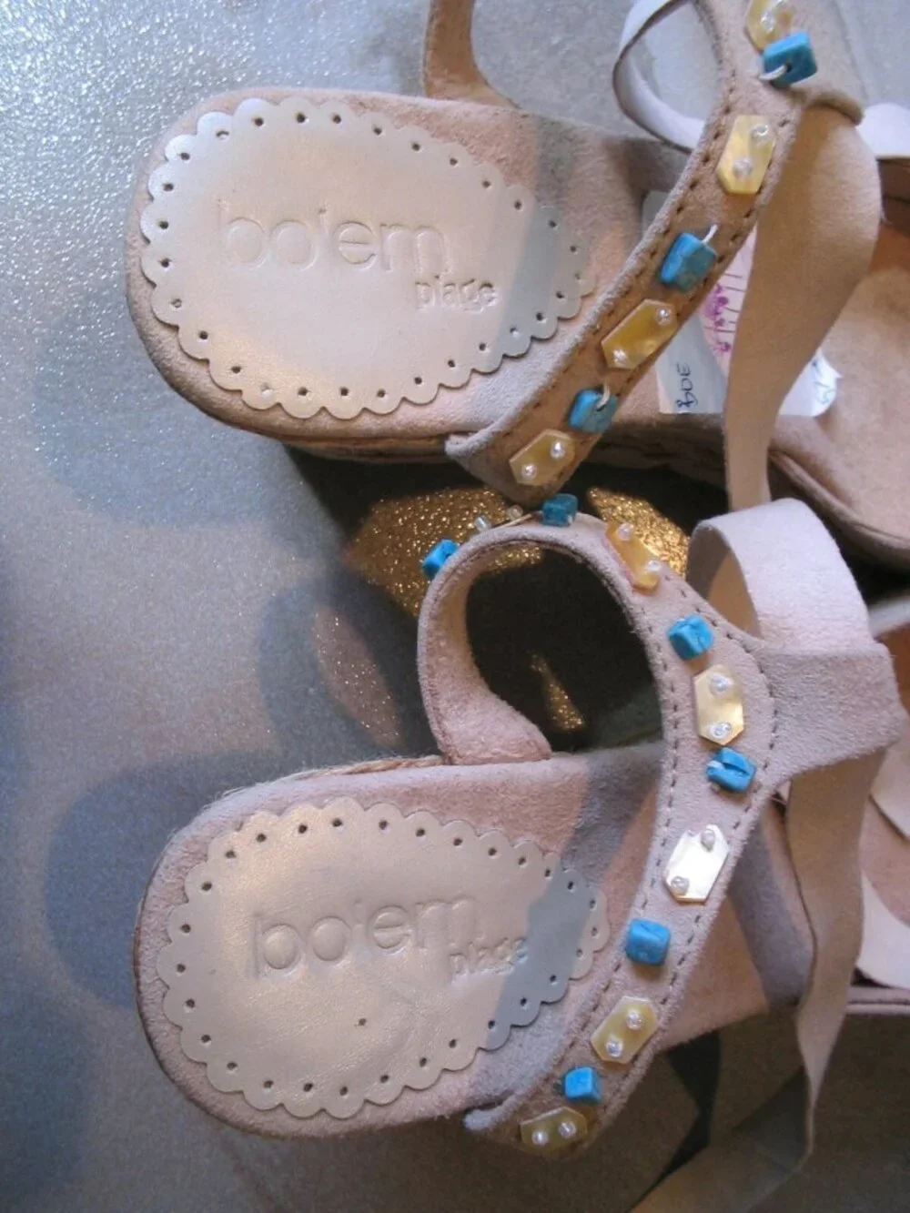 Soft Suede Espadrilles Bo'em Plage Sz 38/7.5